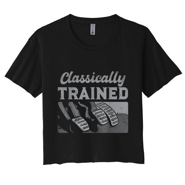 Racing Three Pedals Classically Trained Manual Transmission Crop Top