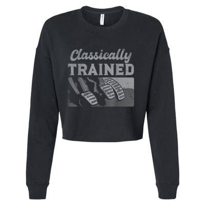 Racing Three Pedals Classically Trained Manual Transmission Cropped Pullover Crew