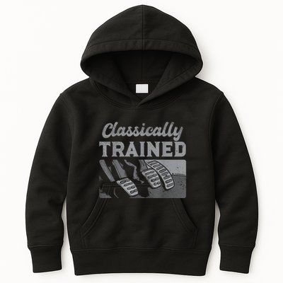 Racing Three Pedals Classically Trained Manual Transmission Kids Hoodie