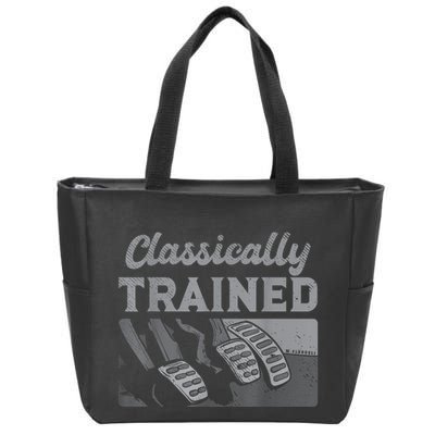 Racing Three Pedals Classically Trained Manual Transmission Zip Tote Bag