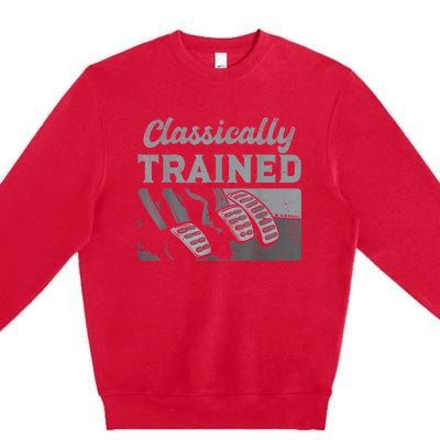 Racing Three Pedals Classically Trained Manual Transmission Premium Crewneck Sweatshirt