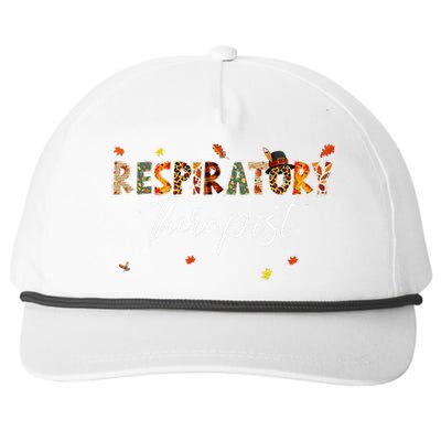 Respiratory Therapist Pumpkin Autumn Tree Fall Leaves Snapback Five-Panel Rope Hat