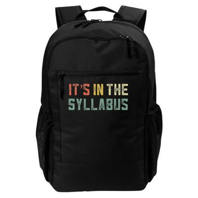 Retro Tenure Professor Its In The Syllabus College Teacher Daily Commute Backpack