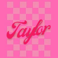 Retro Taylor Personalized Groovy Birthday Girl Design Stripe Pom Pom Beanie