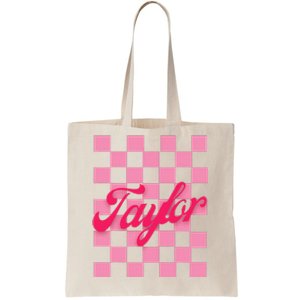 Retro Taylor Personalized Groovy Birthday Girl Design Tote Bag