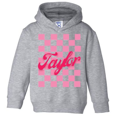 Retro Taylor Personalized Groovy Birthday Girl Design Toddler Hoodie