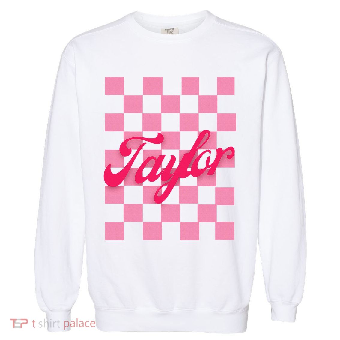 Retro Taylor Personalized Groovy Birthday Girl Design Garment-Dyed Sweatshirt