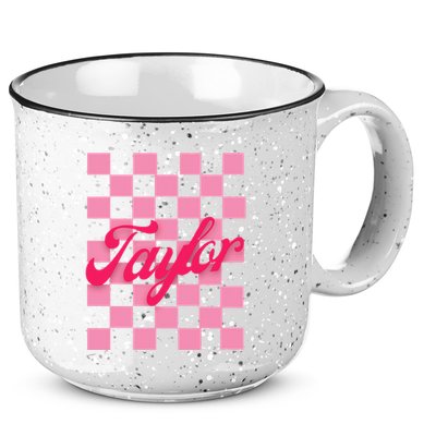 Retro Taylor Personalized Groovy Birthday Girl Design 15oz Campfire Ceramic Mug