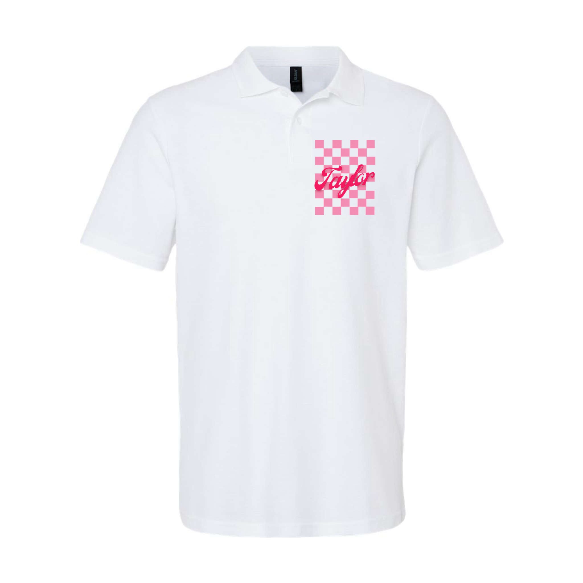 Retro Taylor Personalized Groovy Birthday Girl Design Polo