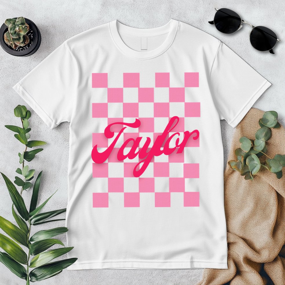 Retro Taylor Personalized Groovy Birthday Girl Design Premium T-Shirt