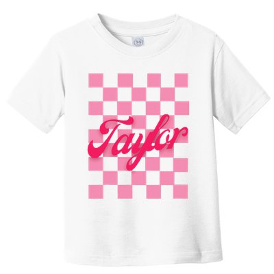 Retro Taylor Personalized Groovy Birthday Girl Design Toddler T-Shirt