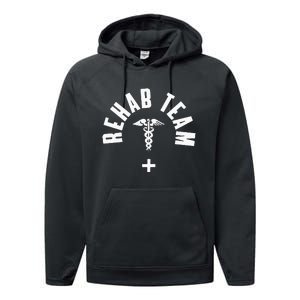 Rehab Team Pocket Outfit Physical Therapy Month Performance Fleece Hoodie