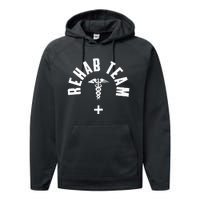 Rehab Team Pocket Outfit Physical Therapy Month Performance Fleece Hoodie