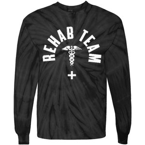 Rehab Team Pocket Outfit Physical Therapy Month Tie-Dye Long Sleeve Shirt