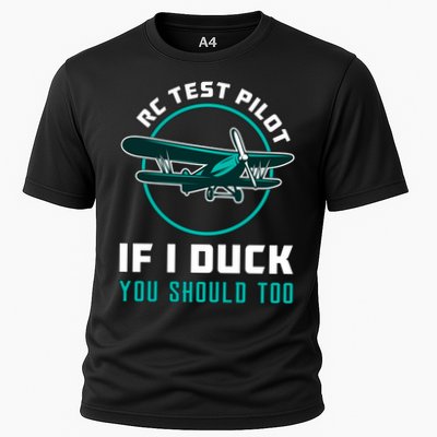 Rc Test Pilot If I Duck Model Airplane Vintage Rc Plane Gift Performance Shirt