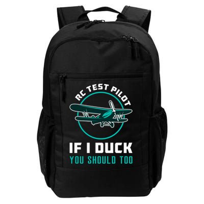 Rc Test Pilot If I Duck Model Airplane Vintage Rc Plane Gift Backpack