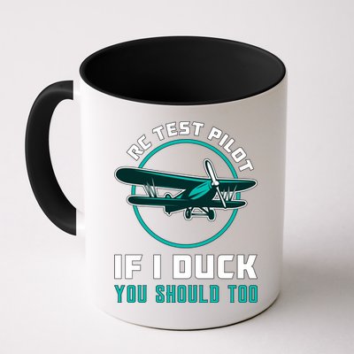 Rc Test Pilot If I Duck Model Airplane Vintage Rc Plane Gift Mug