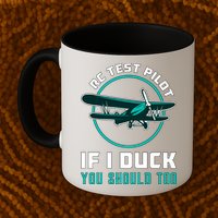 Rc Test Pilot If I Duck Model Airplane Vintage Rc Plane Gift Mug