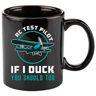 Rc Test Pilot If I Duck Model Airplane Vintage Rc Plane Gift 11oz C Handle Ceramic Mug