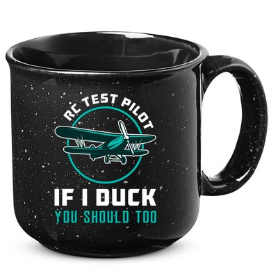 Rc Test Pilot If I Duck Model Airplane Vintage Rc Plane Gift 15oz Campfire Ceramic Mug