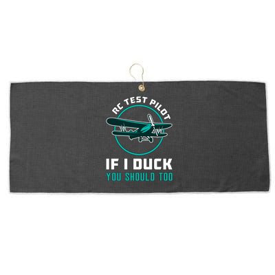 Rc Test Pilot If I Duck Model Airplane Vintage Rc Plane Gift Large Microfiber Waffle Golf Towel