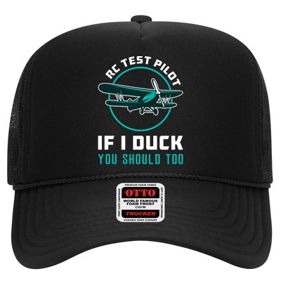 Rc Test Pilot If I Duck Model Airplane Vintage Rc Plane Gift Trucker Hat