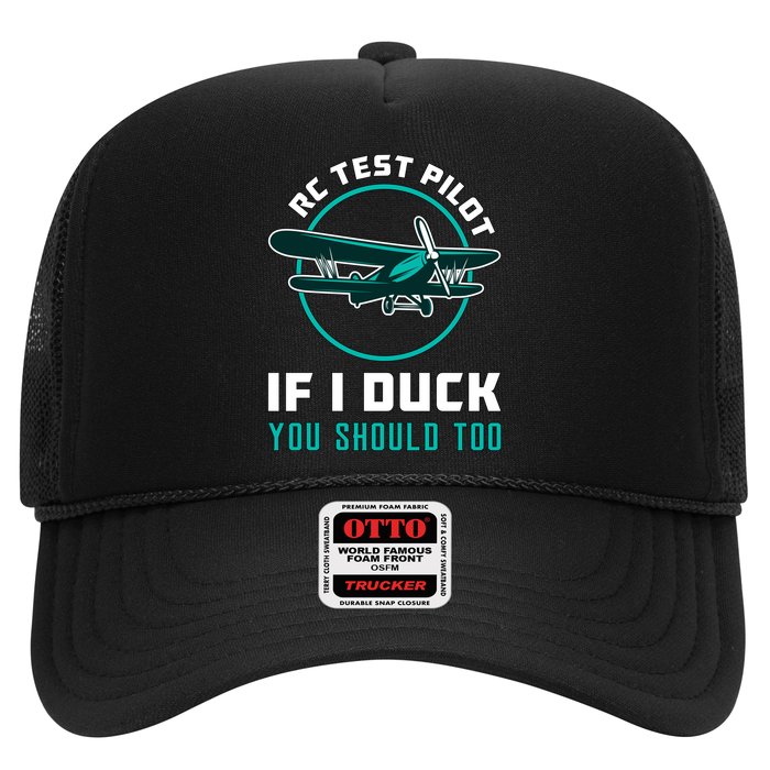 Rc Test Pilot If I Duck Model Airplane Vintage Rc Plane Gift Trucker Hat