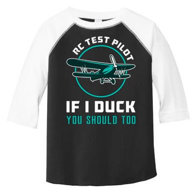 Rc Test Pilot If I Duck Model Airplane Vintage Rc Plane Gift Toddler Fine Jersey T-Shirt