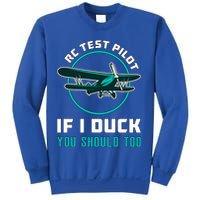 Rc Test Pilot If I Duck Model Airplane Vintage Rc Plane Gift Sweatshirt