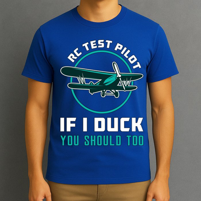 Rc Test Pilot If I Duck Model Airplane Vintage Rc Plane Gift T-Shirt
