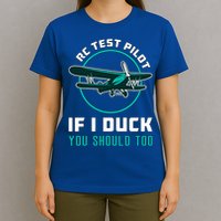 Rc Test Pilot If I Duck Model Airplane Vintage Rc Plane Gift T-Shirt