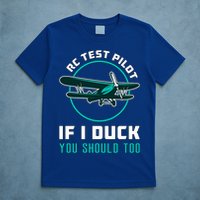 Rc Test Pilot If I Duck Model Airplane Vintage Rc Plane Gift T-Shirt