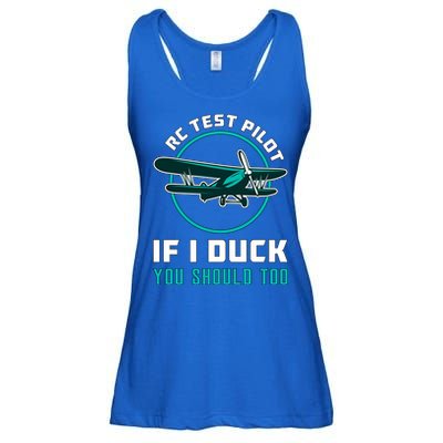 Rc Test Pilot If I Duck Model Airplane Vintage Rc Plane Gift Ladies Essential Flowy Tank