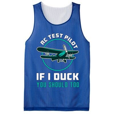 Rc Test Pilot If I Duck Model Airplane Vintage Rc Plane Gift Mesh Reversible Basketball Jersey Tank