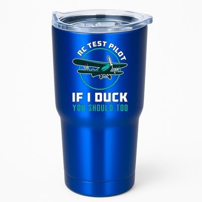 Rc Test Pilot If I Duck Model Airplane Vintage Rc Plane Gift Tumbler