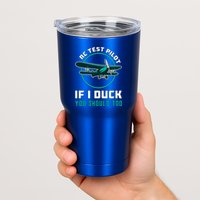 Rc Test Pilot If I Duck Model Airplane Vintage Rc Plane Gift Tumbler