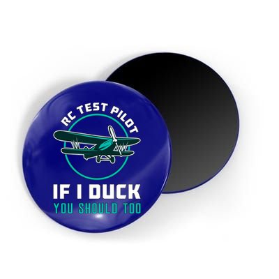 Rc Test Pilot If I Duck Model Airplane Vintage Rc Plane Gift Magnet