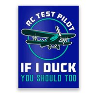 Rc Test Pilot If I Duck Model Airplane Vintage Rc Plane Gift Poster