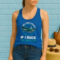 Rc Test Pilot If I Duck Model Airplane Vintage Rc Plane Gift Womens Tank Top