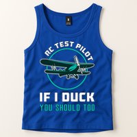 Rc Test Pilot If I Duck Model Airplane Vintage Rc Plane Gift Tank Top