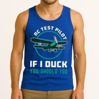 Rc Test Pilot If I Duck Model Airplane Vintage Rc Plane Gift Tank Top