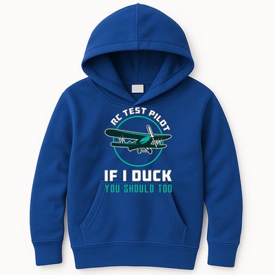 Rc Test Pilot If I Duck Model Airplane Vintage Rc Plane Gift Kids Hoodie