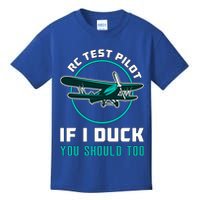 Rc Test Pilot If I Duck Model Airplane Vintage Rc Plane Gift Kids T-Shirt