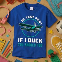 Rc Test Pilot If I Duck Model Airplane Vintage Rc Plane Gift Kids T-Shirt
