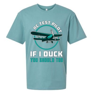 Rc Test Pilot If I Duck Model Airplane Vintage Rc Plane Gift Sueded Cloud Jersey T-Shirt