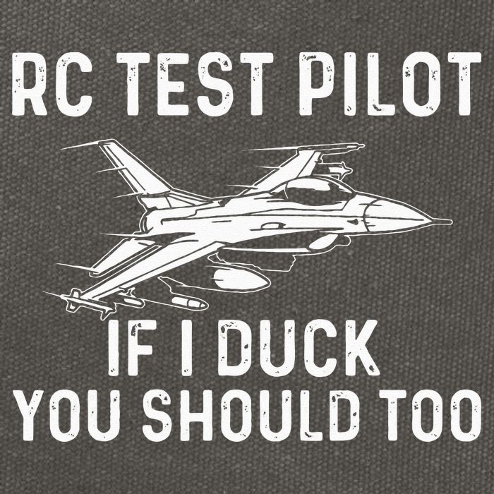 RC Test Pilot If I Duck You Should Too RC Airplane Pilot Cotton Canvas Backpack