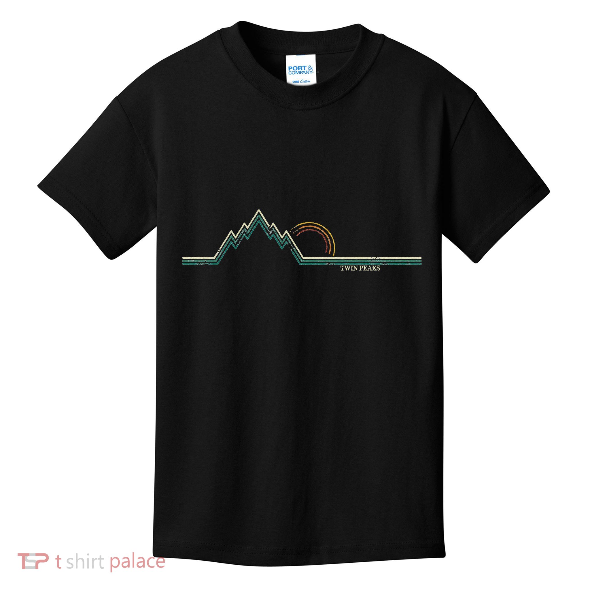 Retro Twin Peaks California Summer Hiking Kids T-Shirt