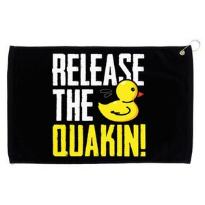 Release The Quackin! Graphic Rubber Duck Funny Grommeted Golf Towel