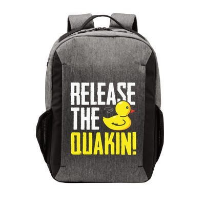 Release The Quackin! Graphic Rubber Duck Funny Vector Backpack