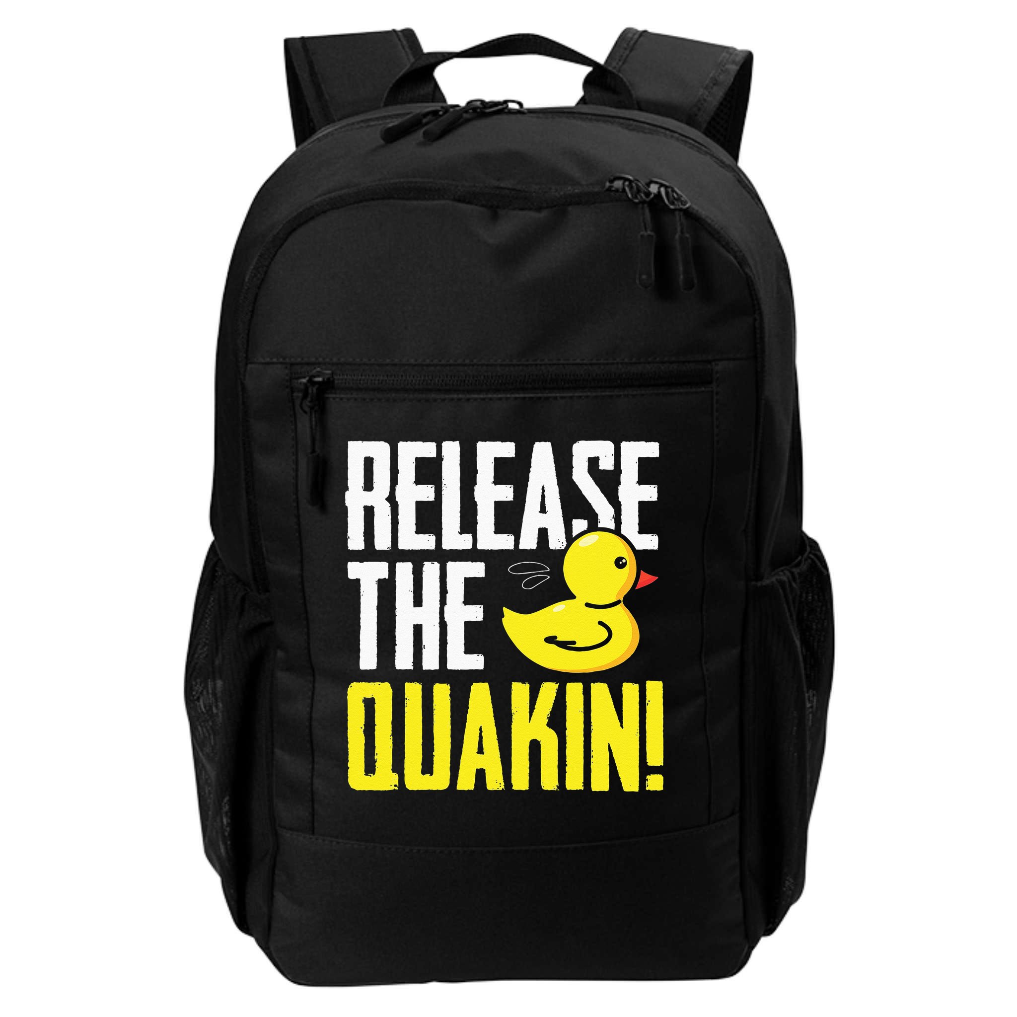 Release The Quackin! Graphic Rubber Duck Funny Backpack